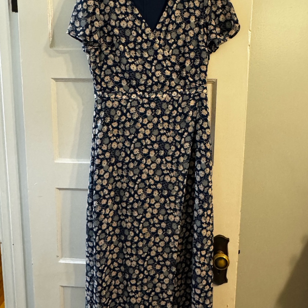 Madewell Black Flutter Sleeve Maxi Sundress